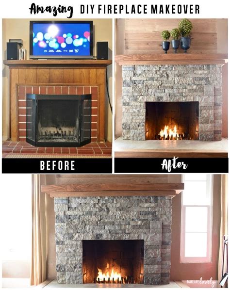 AirStone Fireplace Makeover {From Ugly to Incredible!}