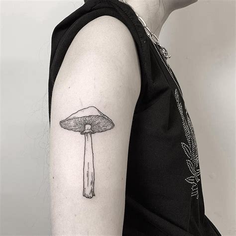 Mushroom Tattoo Ideas Simple - SUINDACHO