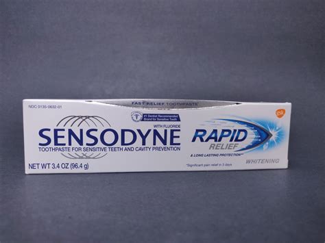 Sensodyne Rapid Relief Toothpaste w. Fluoride - 3.4 oz | Silver Rod ...