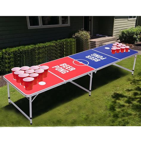 8 ft Indoor Outdoor Portable Folding Beer Pong Table – By Choice Products