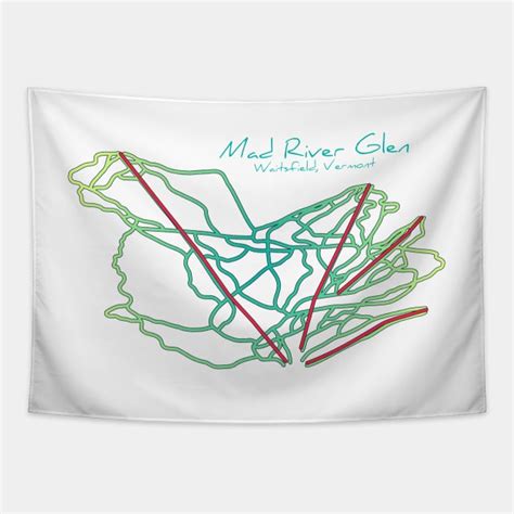 Mad River Glen Trail Map - Mad River Glen - Tapestry | TeePublic