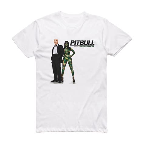 Pitbull Rebelution Album Cover T-Shirt White – ALBUM COVER T-SHIRTS