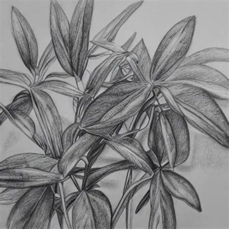 plants, hyper realistic style, pencil drawing