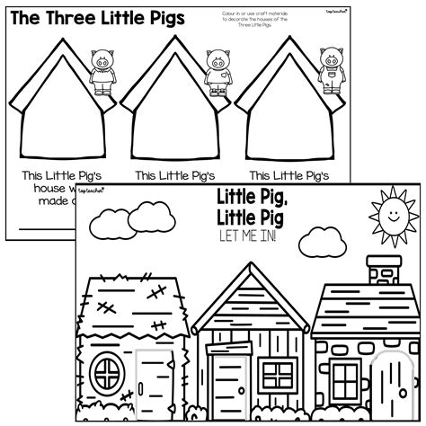 Three Little Pigs Houses Templates