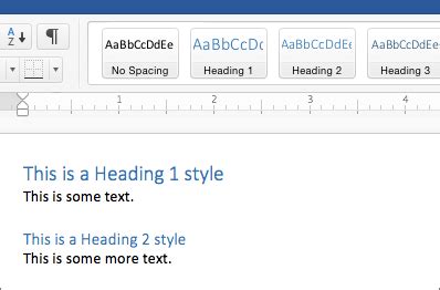 Heading styles in word 2010 - erabinger