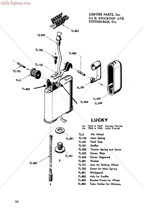 Torch Lighter Parts Diagram