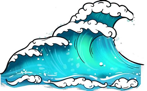 #waves #ocean #sea #blue #sticker - Waves Sticker Png Clipart - Full ...