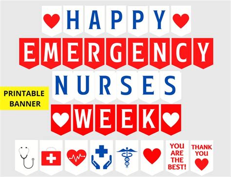 Emergency Nurses Week Printable Banner ER Nurse Week Sign - Etsy