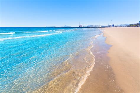 Gandia Beach in Valencia Mediterranean Spain Stock Photo - Image of ...