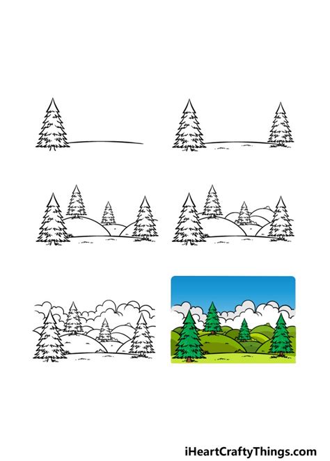 Hill Drawing - How To Draw A Hill Step By Step