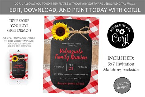 Family Reunion Invitation Picnic Family Reunion Invitation | Etsy