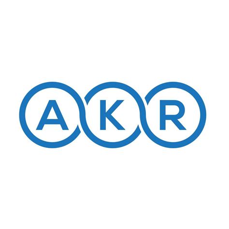 AKR letter logo design on white background. AKR creative initials ...