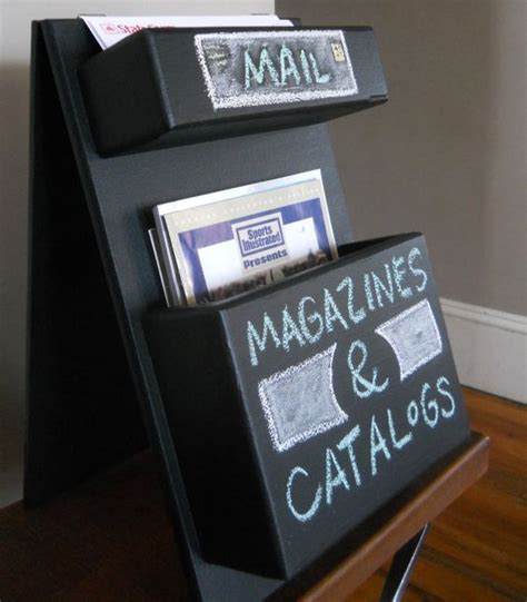 Brilliant: Tabletop Mail Organizer chalkboard with magazine and mail ...