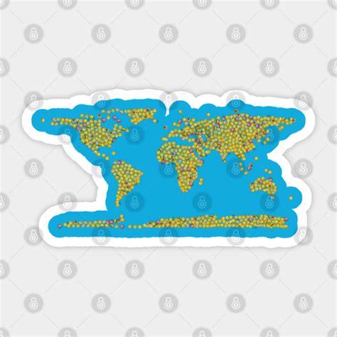 Emoji World Map - World Map - Sticker | TeePublic