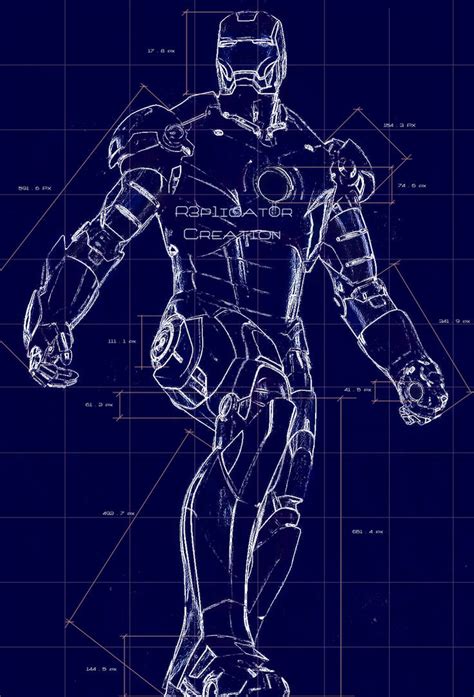 Ironman Suit Blueprint by r3p1icat0r on DeviantArt