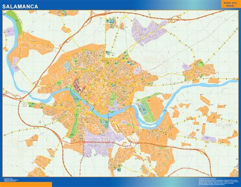 wall map of Salamanca Spain | Largest maps of the world. Our big collection