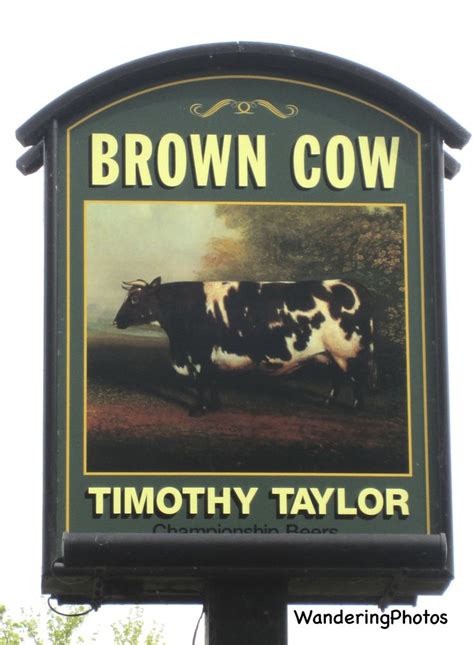 Pub Sign for the Brown Cow - Bingley | Pub signs, Old pub, Pub