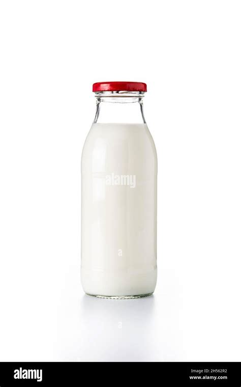 Milk bottle isolated on white background Stock Photo - Alamy