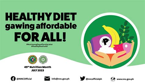 Nutrition Month Theme 2023: “Healthy diet, gawing affordable for all ...