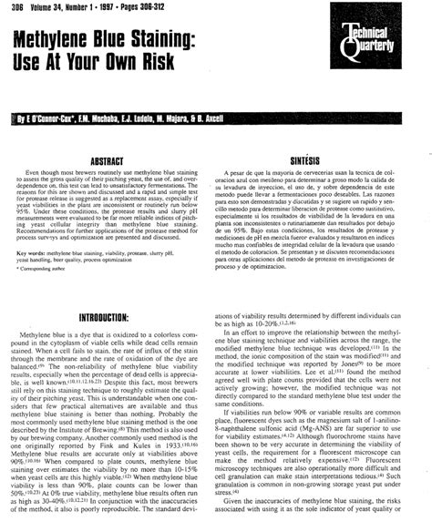 (PDF) Methylene blue staining: Use at your own risk