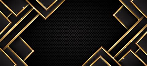 Abstract Black Triangular Background with Gold Lines 14724816 Vector ...