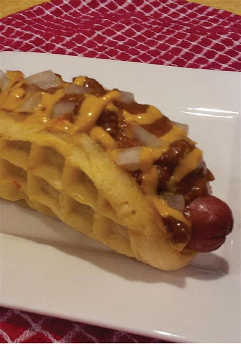 Waffle Coney Eggo Dog | Hot dog recipes, Dog recipes, Bubble waffle