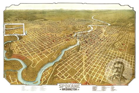 Vintage Spokane Map 1905 Old Map of Spokane Washington | Etsy