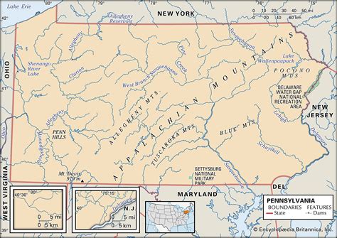 Map Of Pa Borders