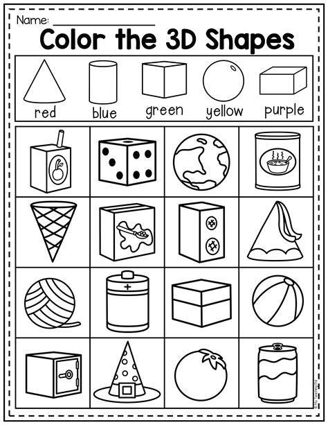 2D and 3D Shapes Worksheets - MEGA PACK | 3d shapes worksheets, Shapes ...