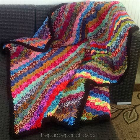 Crochet Corner-to-Corner Scrap Yarn Blanket - Free Pattern - The Purple ...