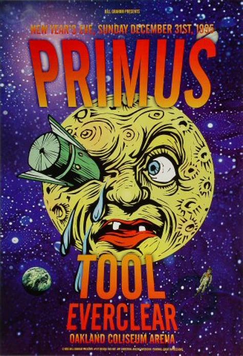 Primus Vintage Concert Poster from Oakland Coliseum Arena, Dec 31, 1995 ...