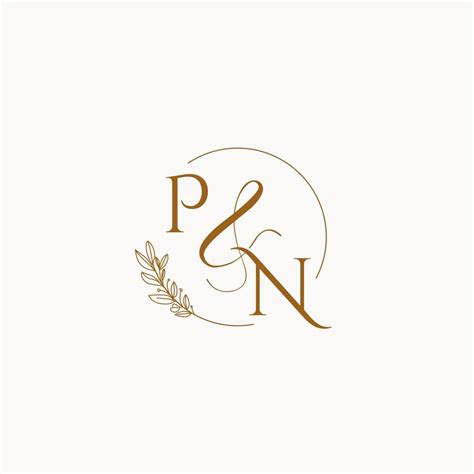 PN initial wedding monogram logo 10255924 Vector Art at Vecteezy