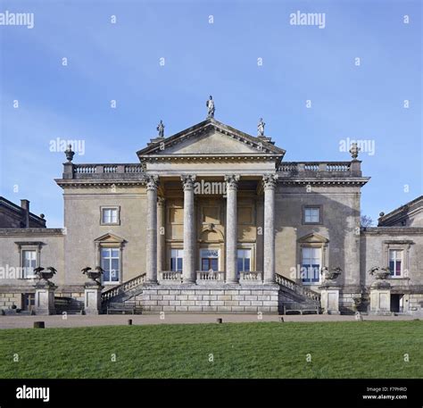 The exterior of the house at Stourhead, Wiltshire. Stourhead House ...