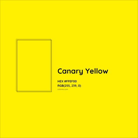 About Canary Yellow - Color meaning, codes, similar colors and paints ...