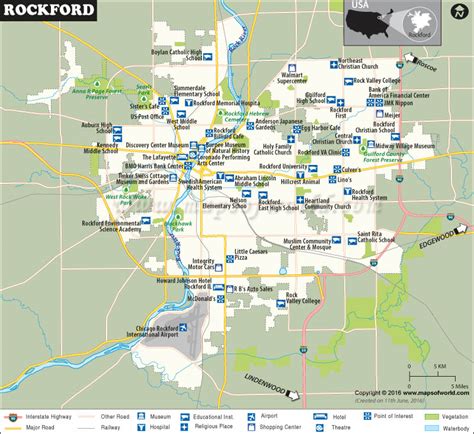 Greater Rockford Airport Map