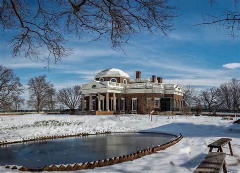 Monticello in the snow #Monticello | Monticello, House styles, Mansions