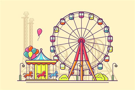 Funfair with ferris wheel - Kit8