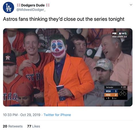 Astros fans use memes to cope with letdown in Game 6 of World Series ...