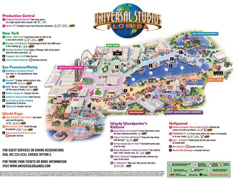 Universal Studios Orlando Park Maps - Cities And Towns Map