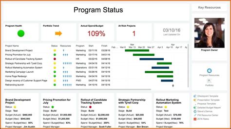 Project Portfolio Management Dashboard Examples - Template 2 : Resume ...