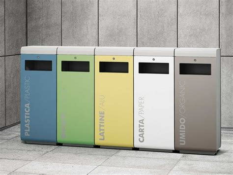 STAINLESS STEEL WASTE BIN ECOSIDE BY METALCO | DESIGN ALFREDO TASCA