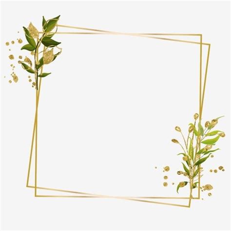 Gold Floral Border Vector Hd Images, Gold Border Frame Floral, Floral ...