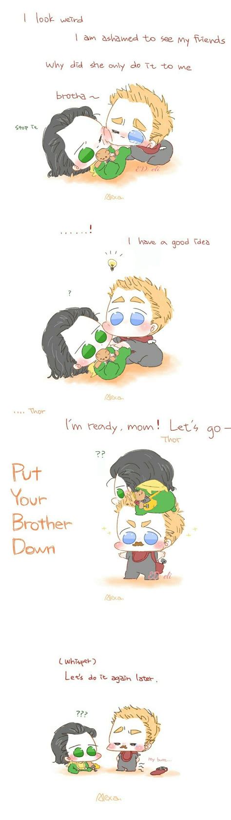 Knock-on effect 2/2 || Baby Thor Loki || Cr: Alexa Baby Marvel, Baby ...