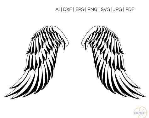 Silhouette Angel Wings Svg - 366+ DXF Include - 3D SVG Files for Cricut ...