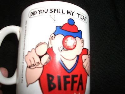 Vintage Viz comic Biffa Bacon character pottery mug, 1991 original ...