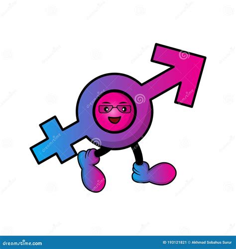 Cartoon Character Gender Illustration. Design Vector Stock Vector ...