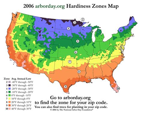 US Bamboo Hardiness Zones Map and Chart