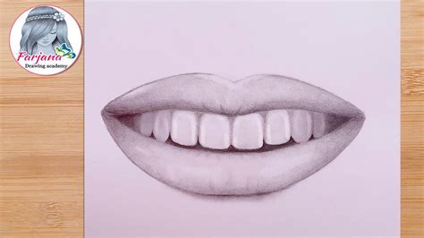 How to Draw a Smile with Teeth In a few simple steps || Pencil Sketch ...