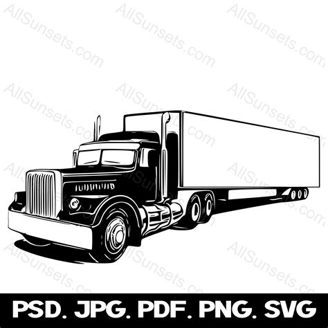 Clipart Truck And Trailer