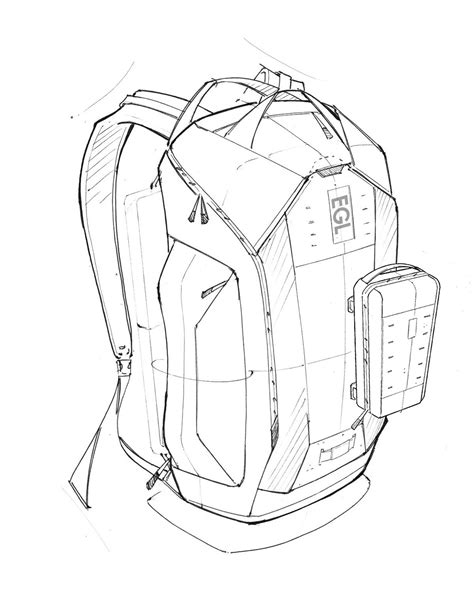 Backpack Sketch at PaintingValley.com | Explore collection of Backpack ...